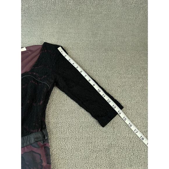 Gunbeyi Dress Dark Romantic Mid Century Lace Floral Size Medium - Picture 9 of 9